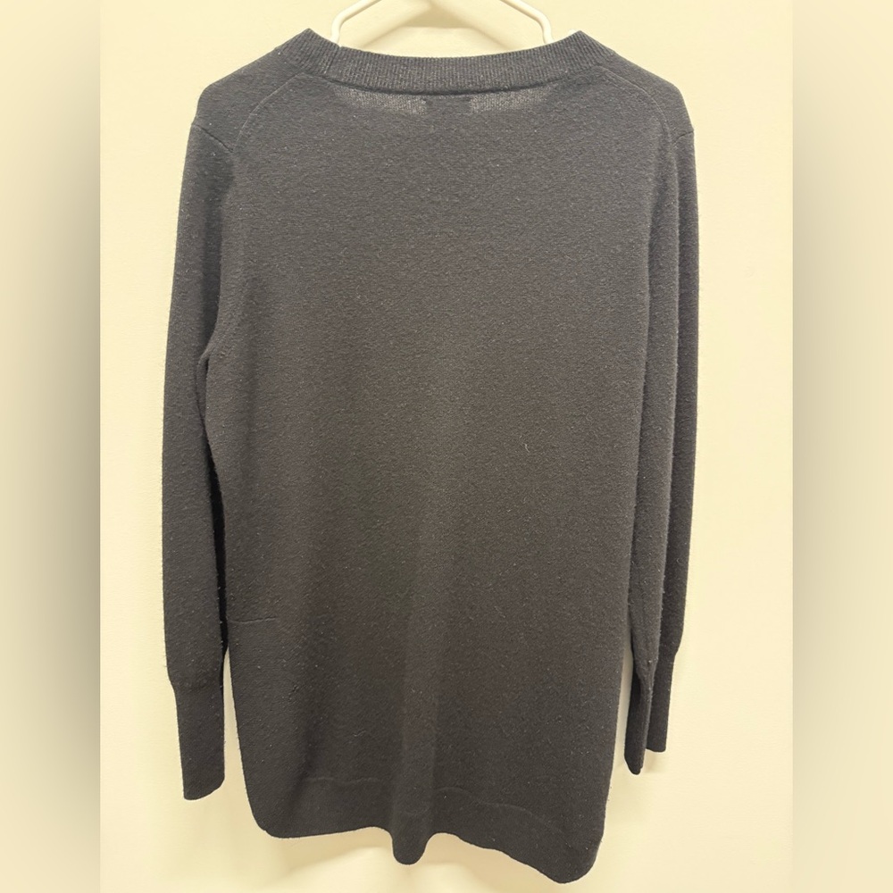 J.Crew Women's Italian Cashmere Side-Slit Tunic in Black - Picture 5 of 10